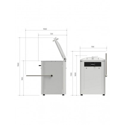 Divizor hidraulic manual patrat 80 la 350 grame