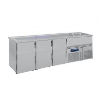 Masa rece/frigorifica bar pentru bere (3 Keg), cu chiuveta dubla