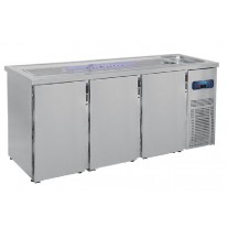 Masa rece/frigorifica bar pentru bere (3 Keg), cu chiuveta