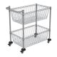 Carucior transport cu 2 cosuri inox