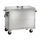 Carucior Cald 2 GN 1/1 Tip Bain Marie cu dulap si capace