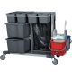 Carucior curatenie multifunctional din plastic cu 1 galeata