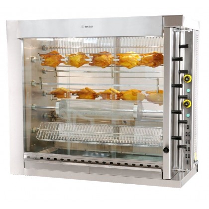 Rotisor gaz cu tije pentru 63 de pui