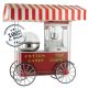 Aparat/ Masina popcorn + aparat vata pe bat, cu carucior si copertina, 1700x800x1650 mm