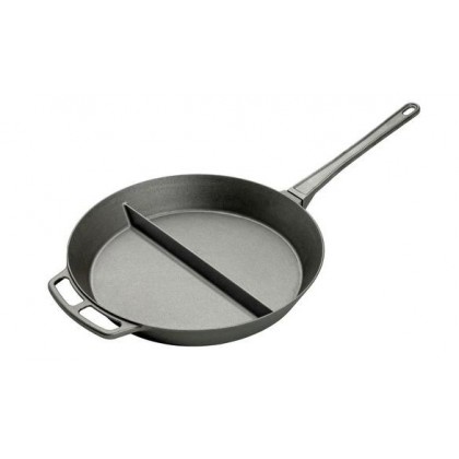 Tigaie fonta cu 2 compartimente, 800x120 mm