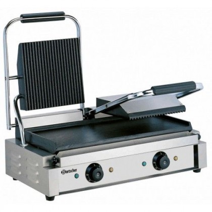 Contact Grill dublu, suprafata superiara striata si suprafata inferioara neteda