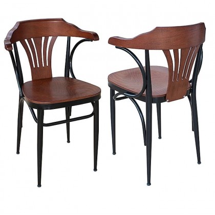 Scaun din lemn cu spatar lemn