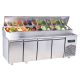 Masa rece preparare pizza cu 4 usi si 7 GN-uri + capac / 2330X700X1090 mm