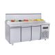 Masa rece preparare pizza cu 3 usi si 11 GN-uri + capac / 1865X700X970 mm