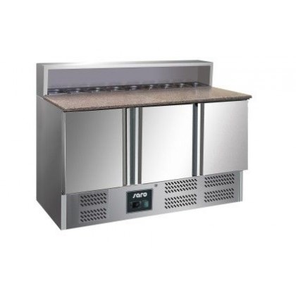 Masa preparare pizza cu vitrina de ingrediente 8 GN 1/6