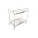Carucior/Gheridon din inox cu 2 polite