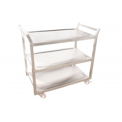 Carucior/Gheridon din inox cu 3 polite