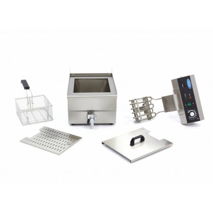 Friteuza electrica, 1 x 16 litri cu robinet de scurgere ulei