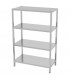 Raft inox cu 4 polite netede, 1400x500x1550 mm - 1