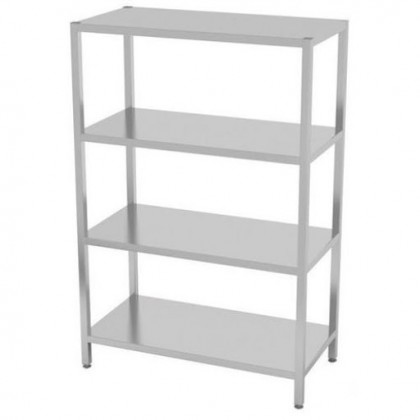 Raft inox cu 4 polite netede, 1400x500x1550 mm - 1