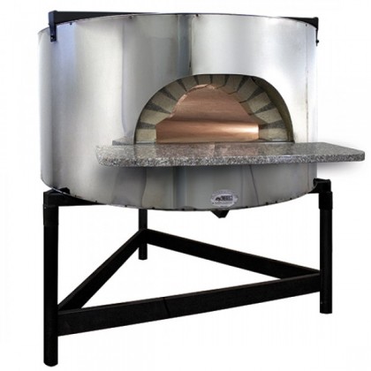 Cuptor pizza pe lemne, capacitate vatra 1,1 m, fatada inox - 1