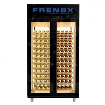 Vitrina inox expunere vin, 2 usi - 1