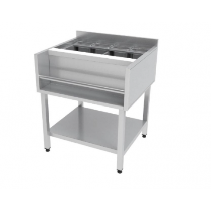 Masa inox pregatire cocktail, 800x700x900 mm