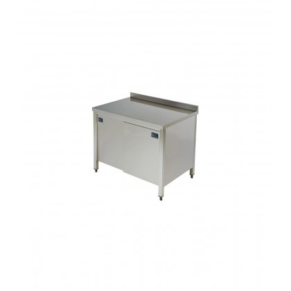 Masa inox inchisa, cu usi glisante, 1000x600 mm