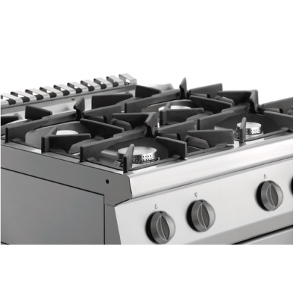 Aragaz/Masina de gatit cu 4 ochiuri si cuptor electric cu convectie, GN 1/1 - 3