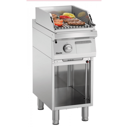 Plita (Grill) electrica, suprafata striata si spatiu depozitare deschis - 1