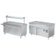 Masa calda plata (Bain Marie), cu spatiu de depozitare incalzit